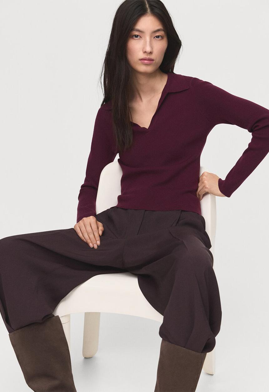 MANGO - Jersey mariele - dark red