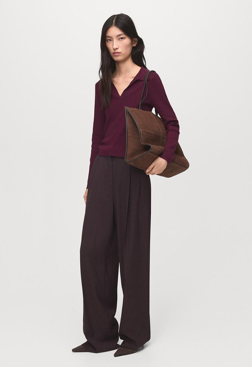 MANGO - Jersey mariele - dark red