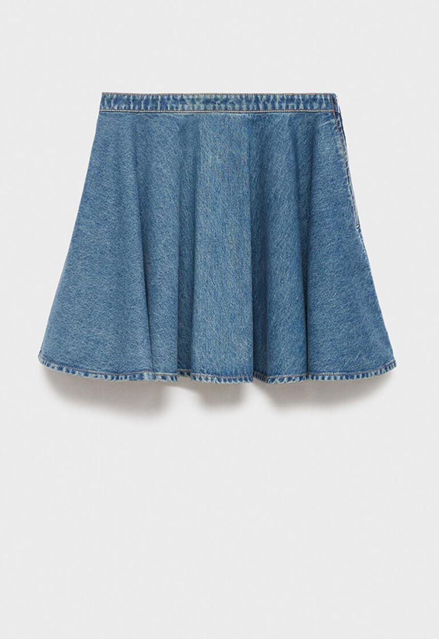 MANGO - Skirt danae -  open-blue