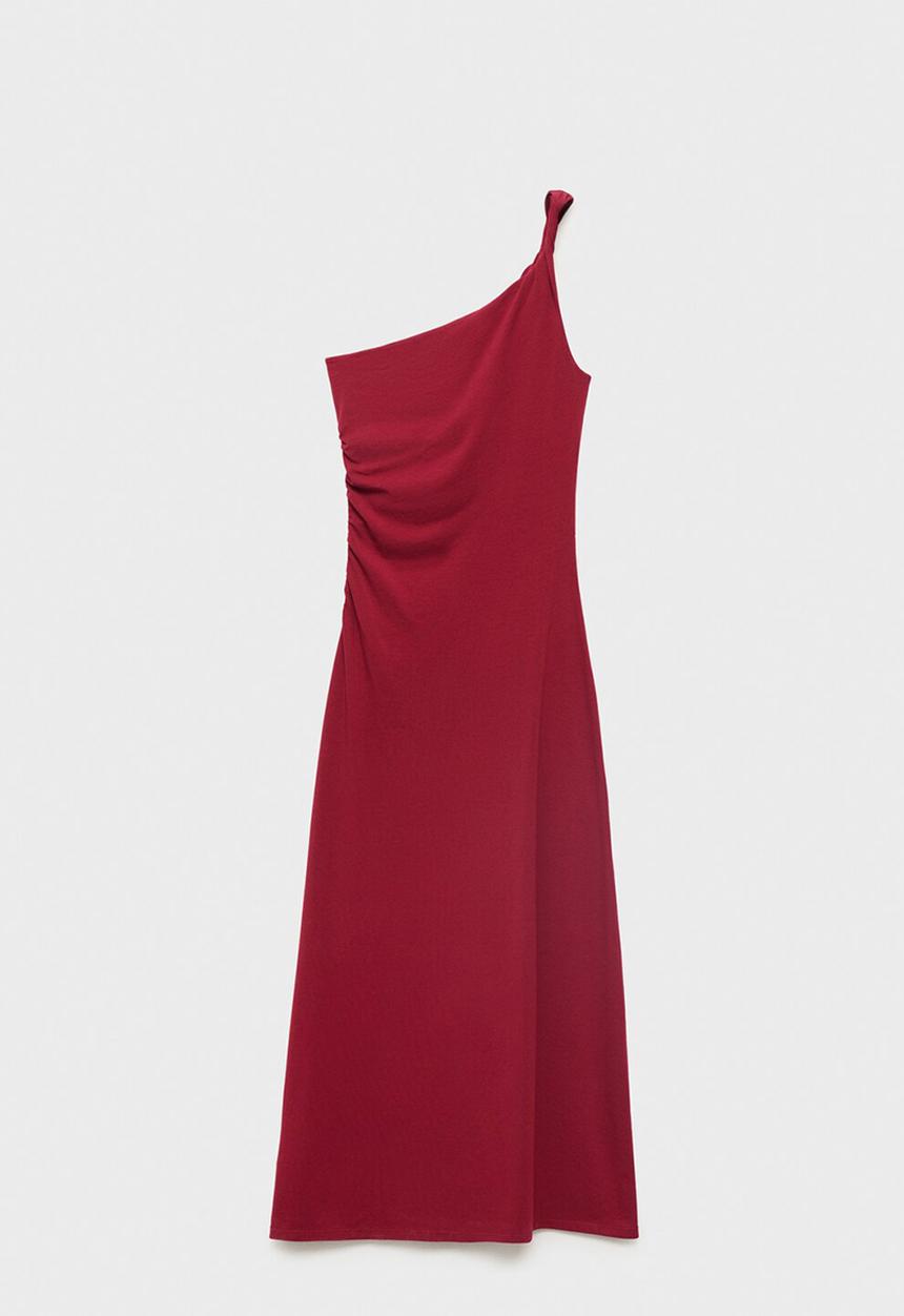 MANGO - Dress cuba - bdark red