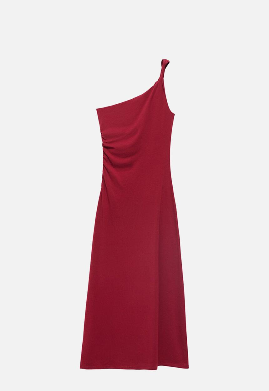 MANGO - Dress cuba - bdark red