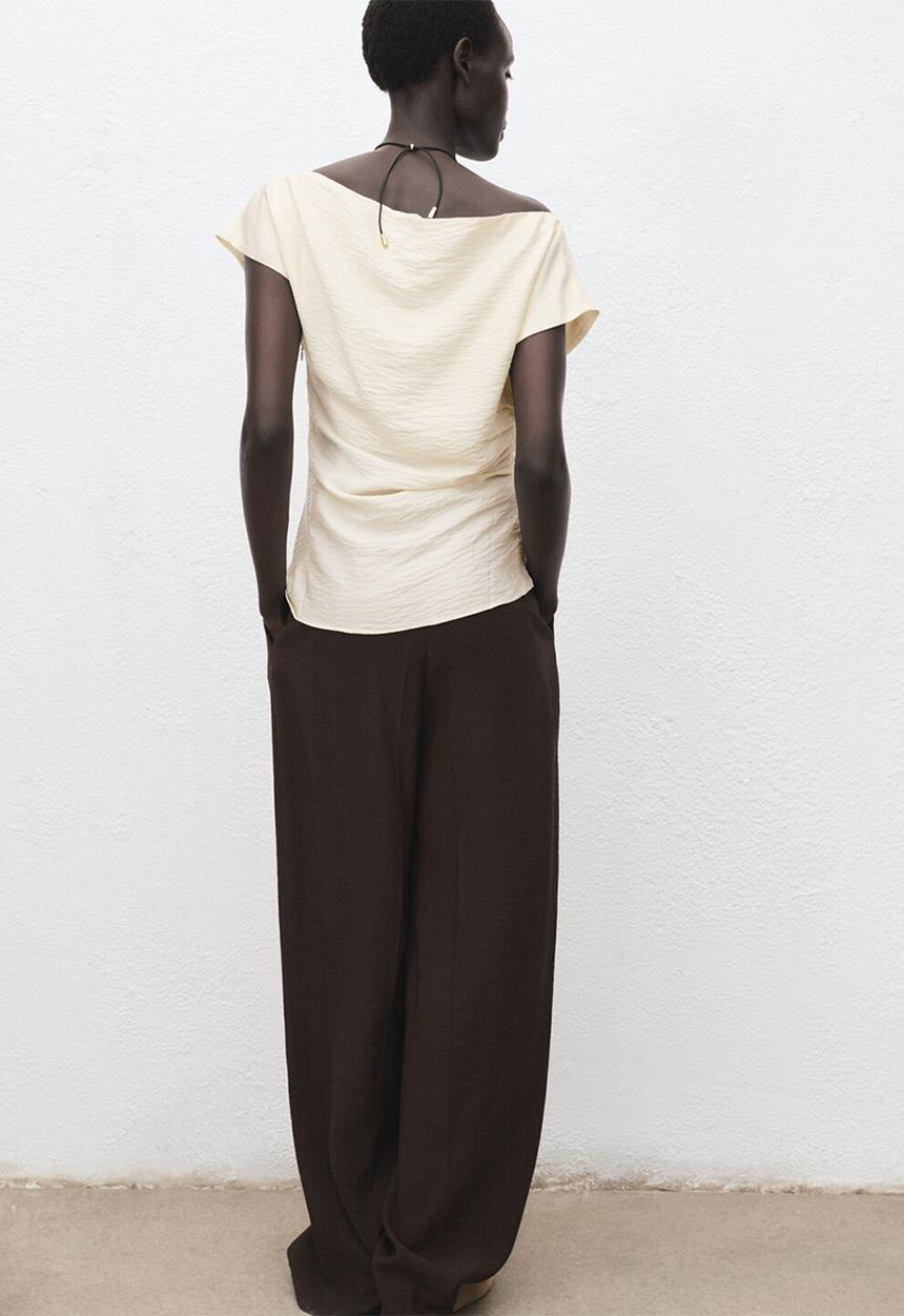 MANGO - Blouse manta -  white