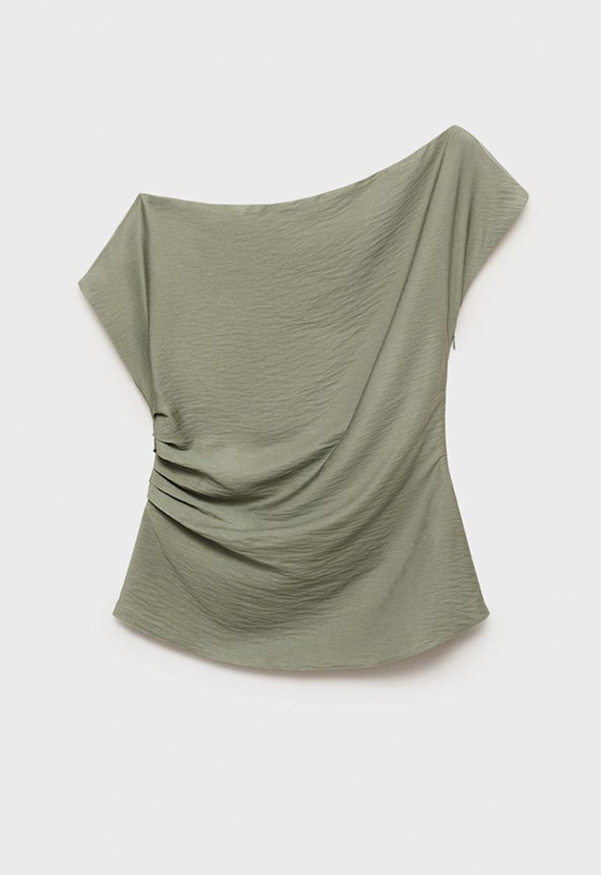 MANGO - Blouse manta -  aqua green