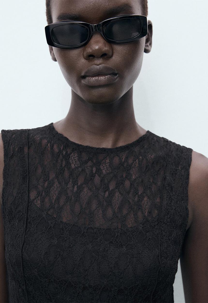 MANGO - Dress santori  -  black