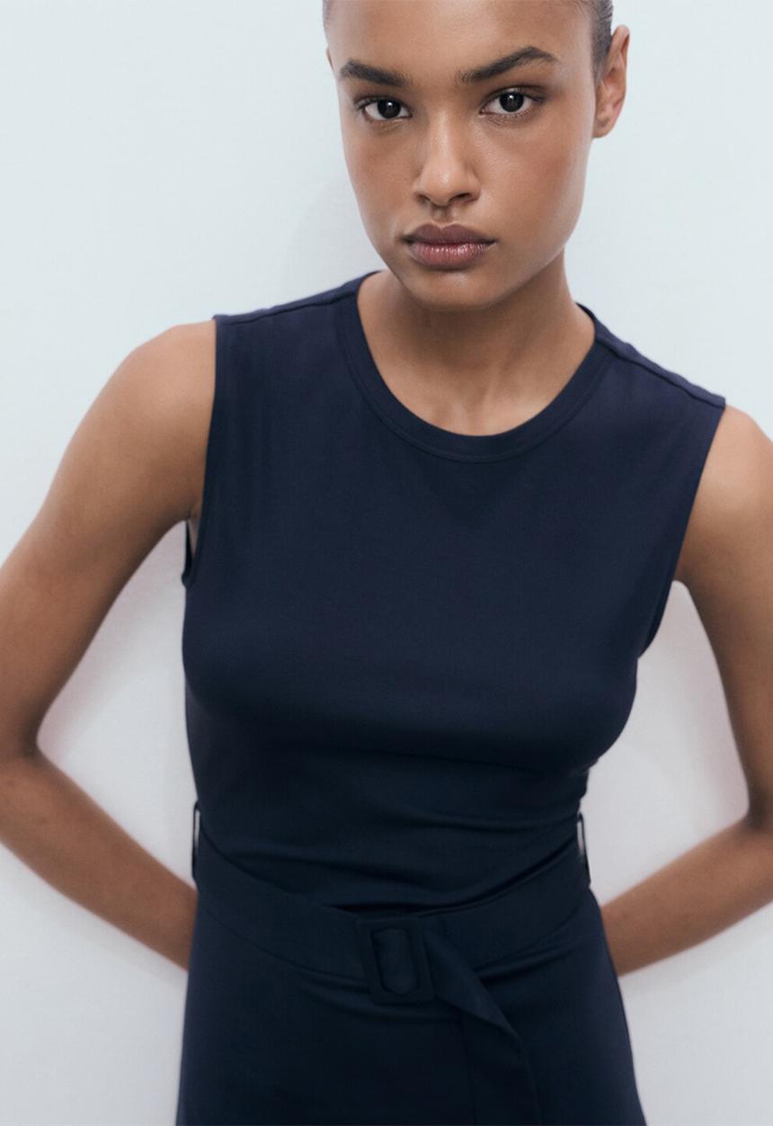 MANGO - Dress megan-h - midnight navy
