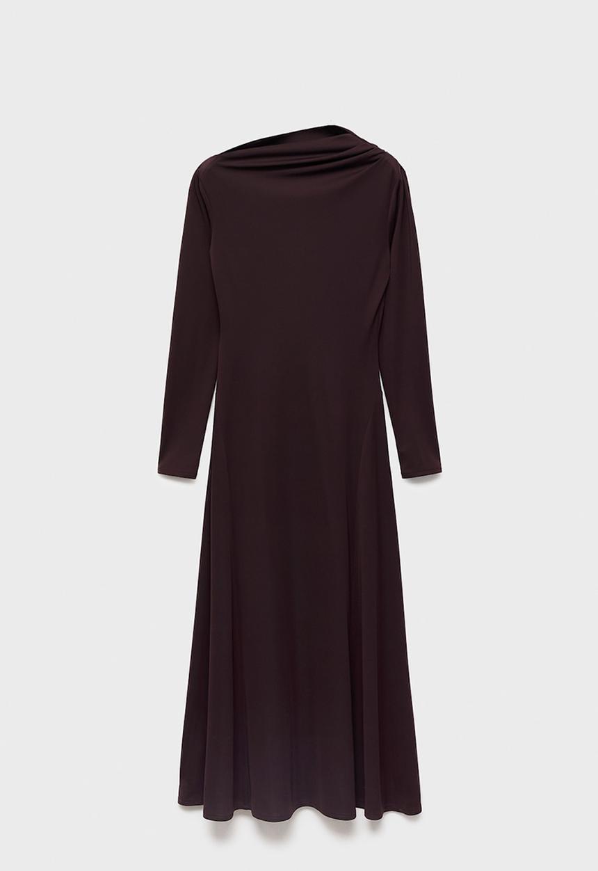 MANGO - Vestido celina - brown
