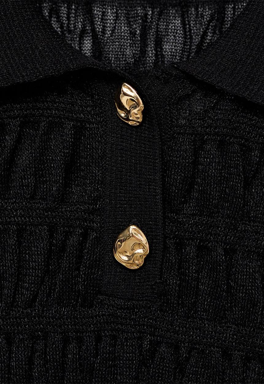 MANGO - Polo gofre - black