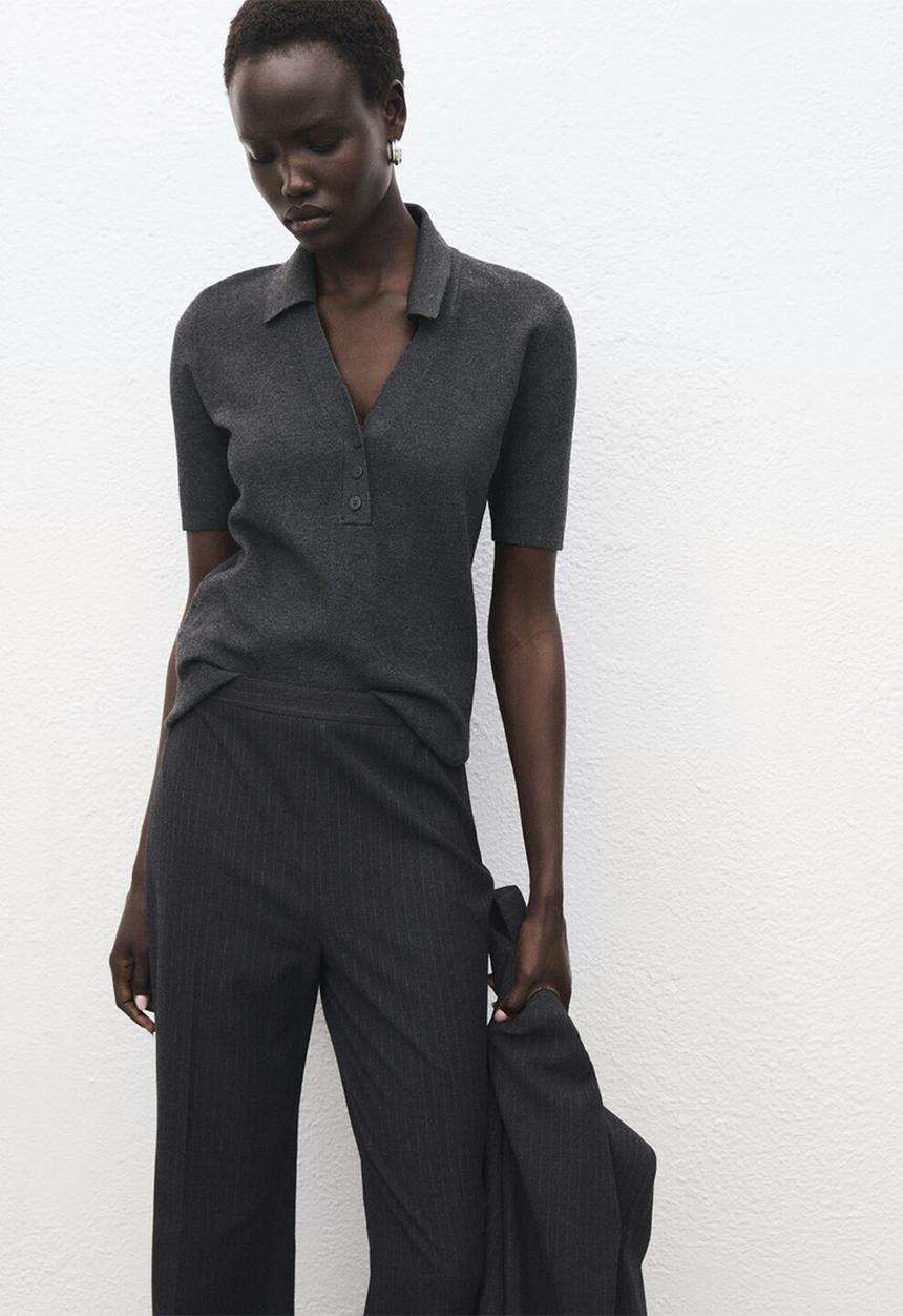 MANGO - Jersey polita - medium gray
