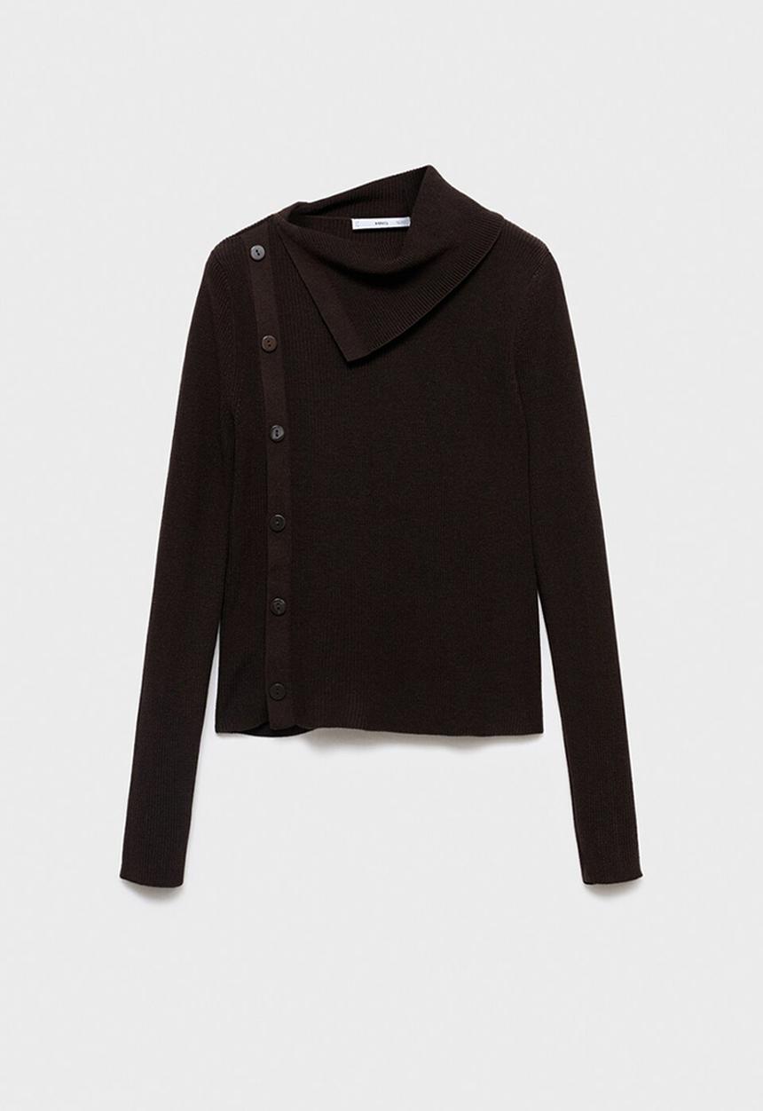 MANGO - Sweater cuiner -  dark brown 