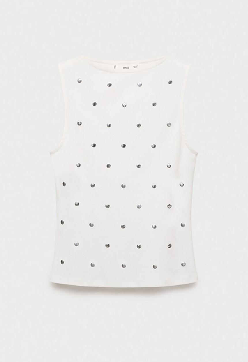MANGO - Top Techa - White