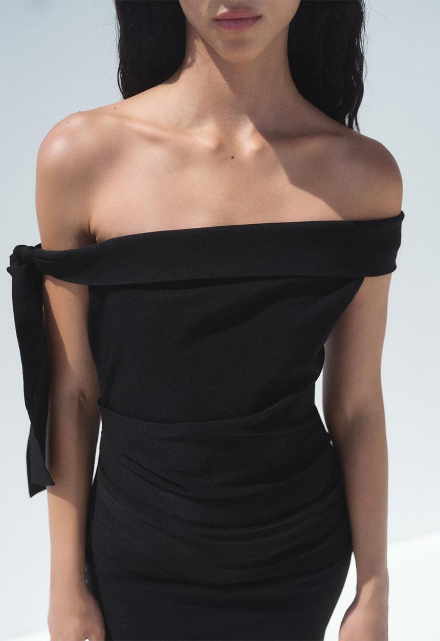 MANGO - Dress twisted2 -  black