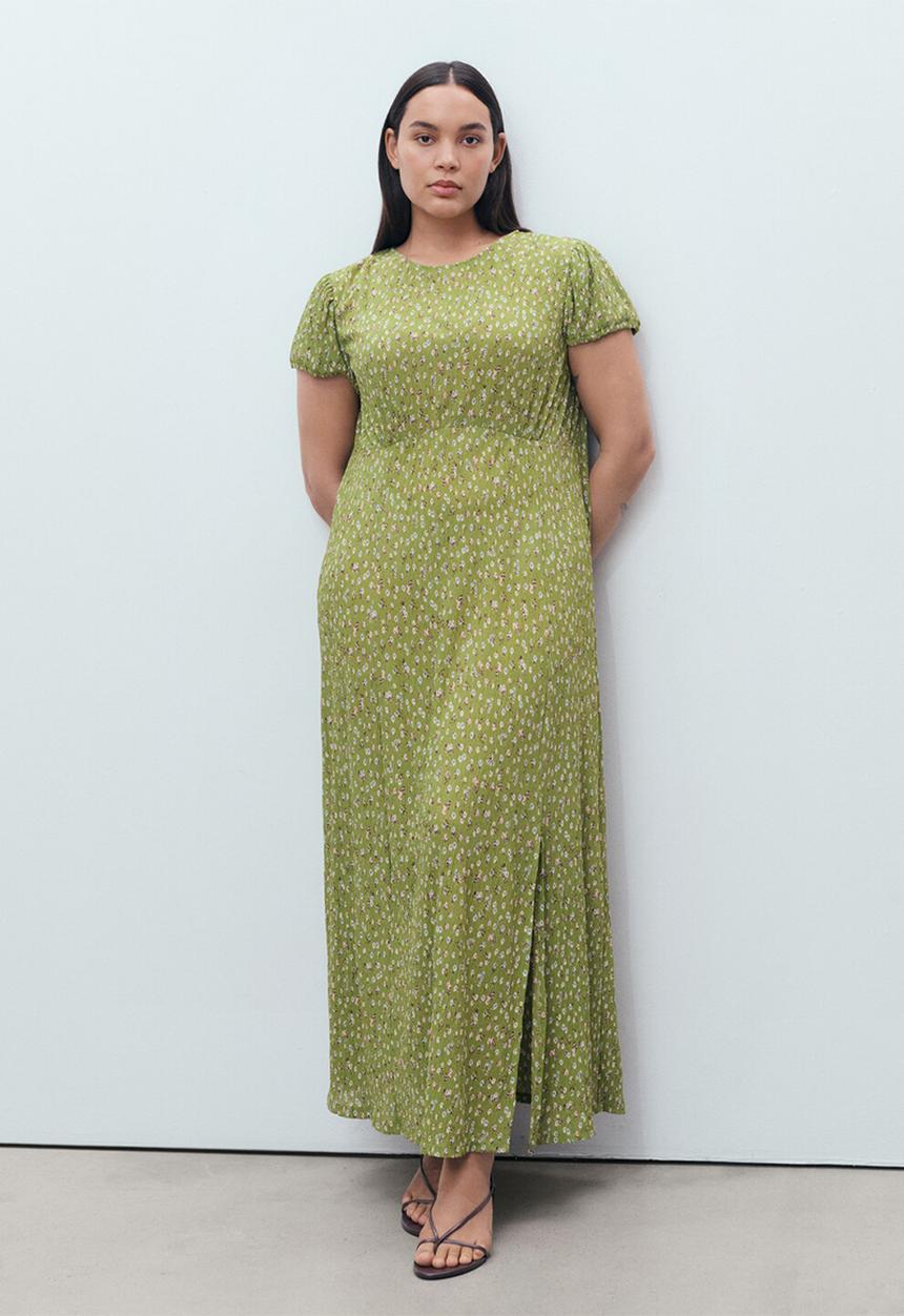 MANGO - Vestido pomelo - green