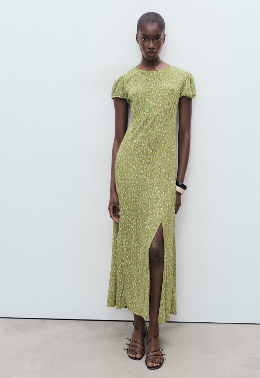 MANGO - Vestido pomelo - green