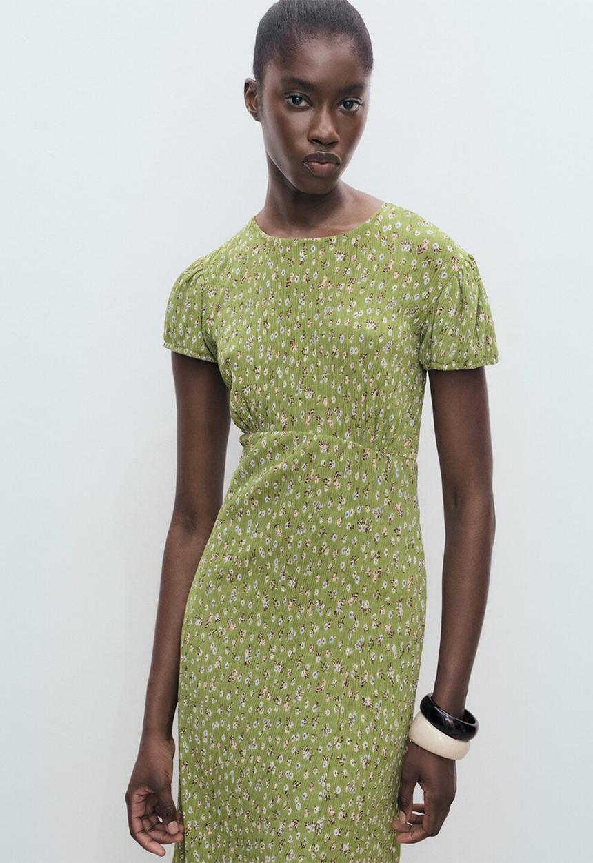 MANGO - Vestido pomelo - green