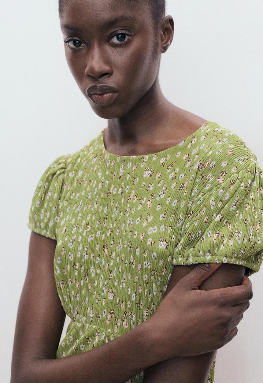 MANGO - Vestido pomelo - green