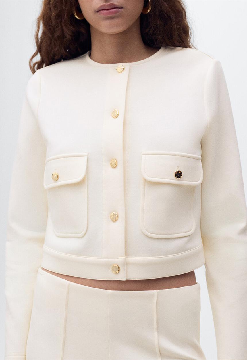 MANGO - Jacket grey-h -  light beige