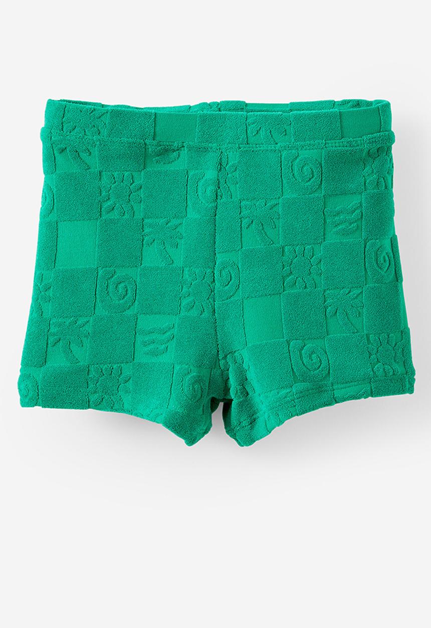 Cotton On - Billy boyleg swim trunk - deep mint/jacquard