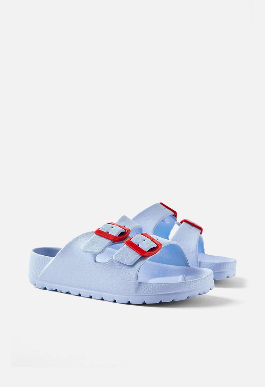 Cotton On - Twin strap slide - dawn blue/varsity red