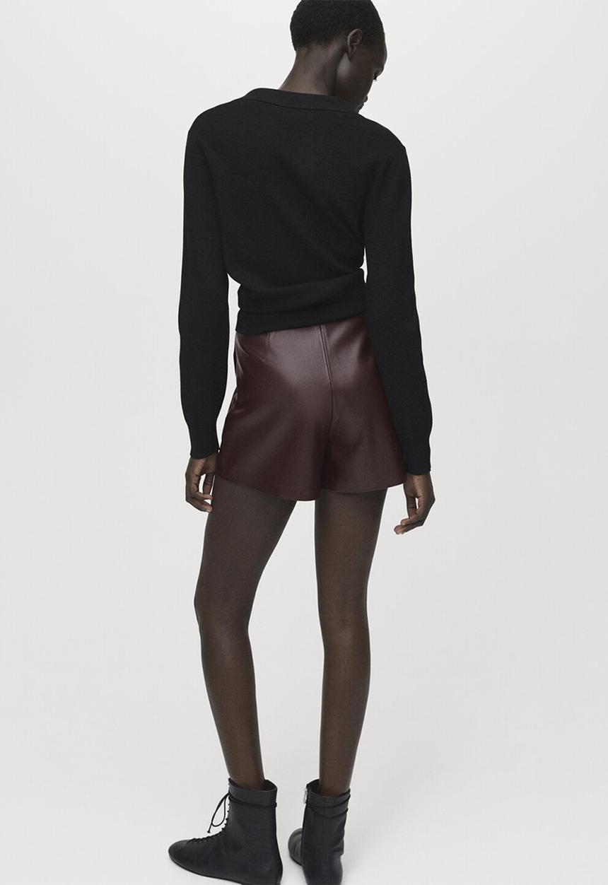 MANGO - Skirt candy  -  dark brown