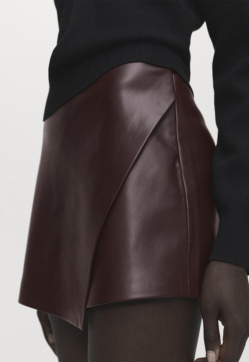 MANGO - Skirt candy  -  dark brown