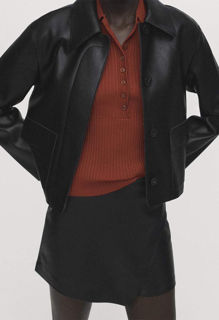 MANGO - Skirt candy  -  black