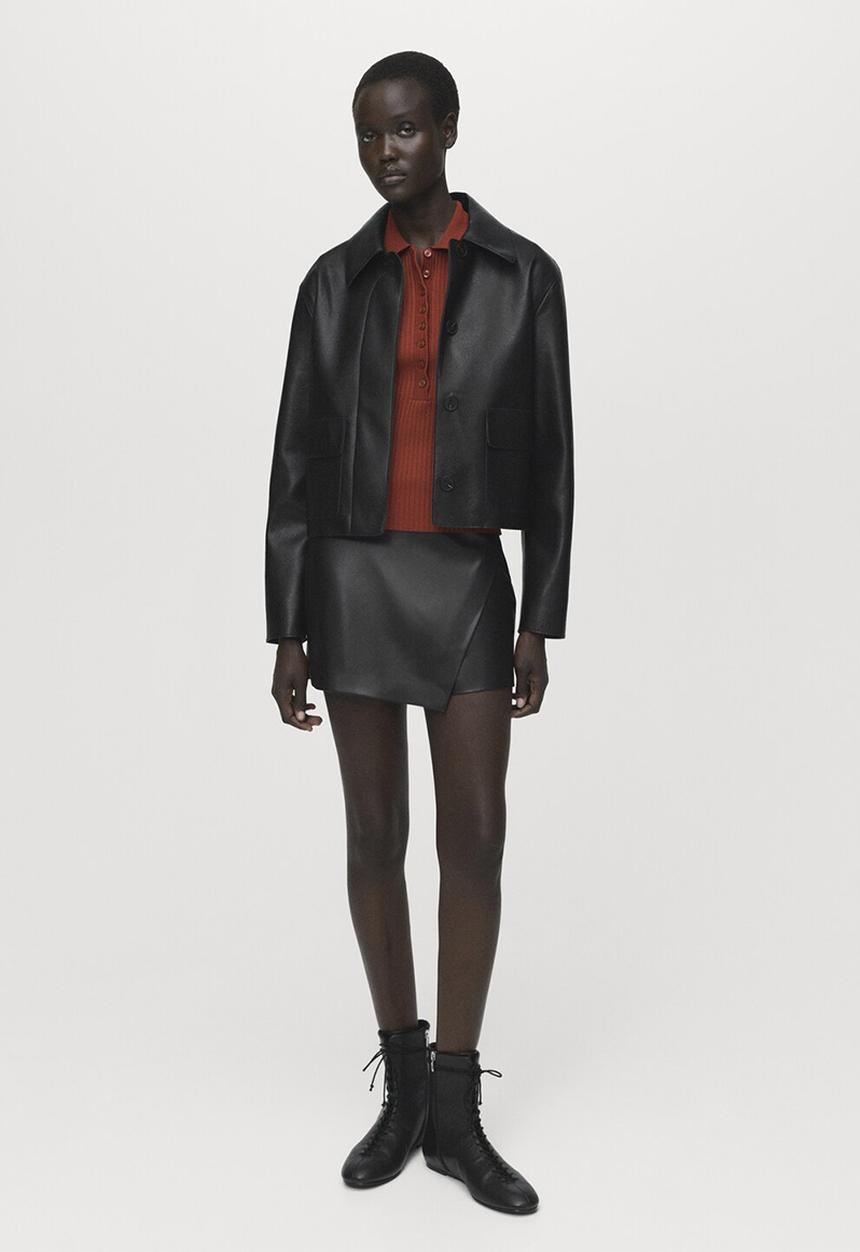 MANGO - Skirt candy  -  black