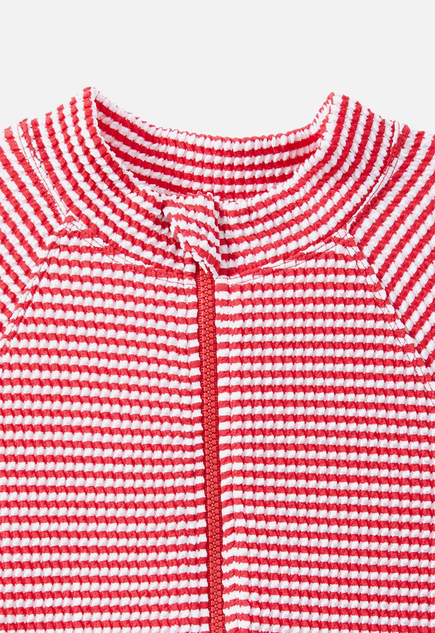 Cotton On - Lydia one piece - varsity red/vanilla crinkle stripe