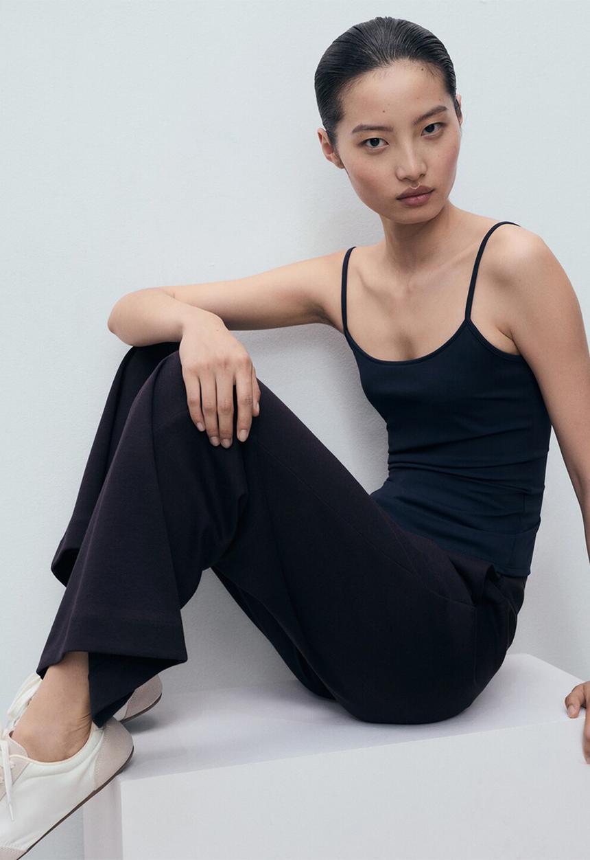 MANGO - Trousers picol - midnight navy