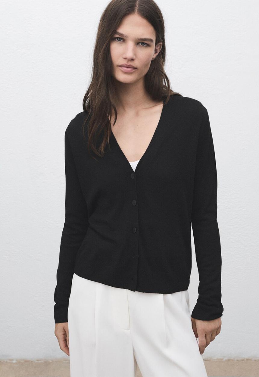 MANGO - Cardigan luccav - black
