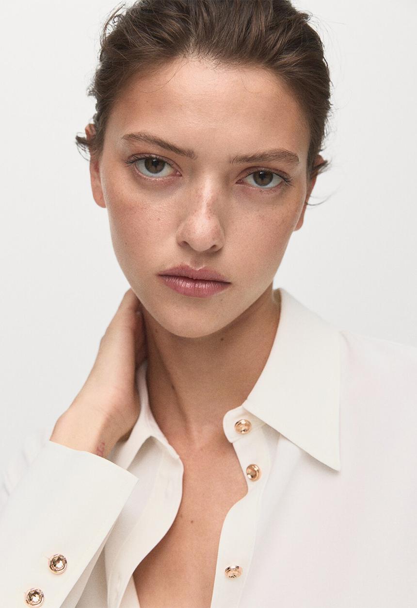 MANGO - Shirt flare - natural