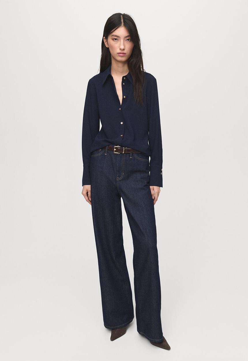 MANGO - Shirt flare - midnight navy