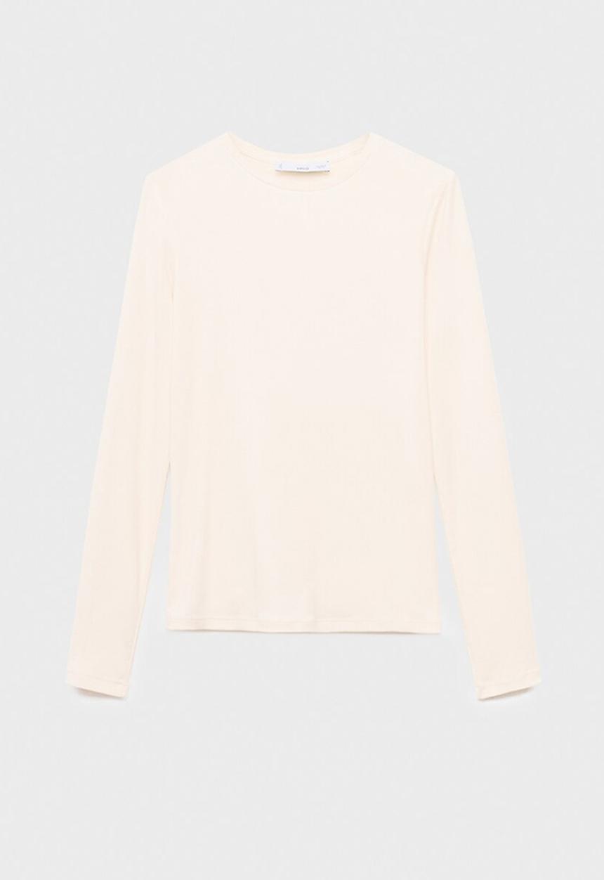 MANGO - Camiseta sita - light beige