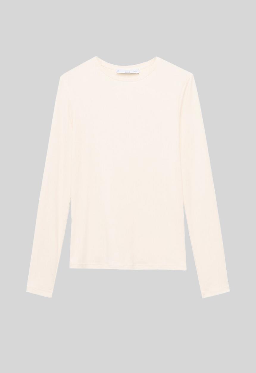 MANGO - Camiseta sita - light beige