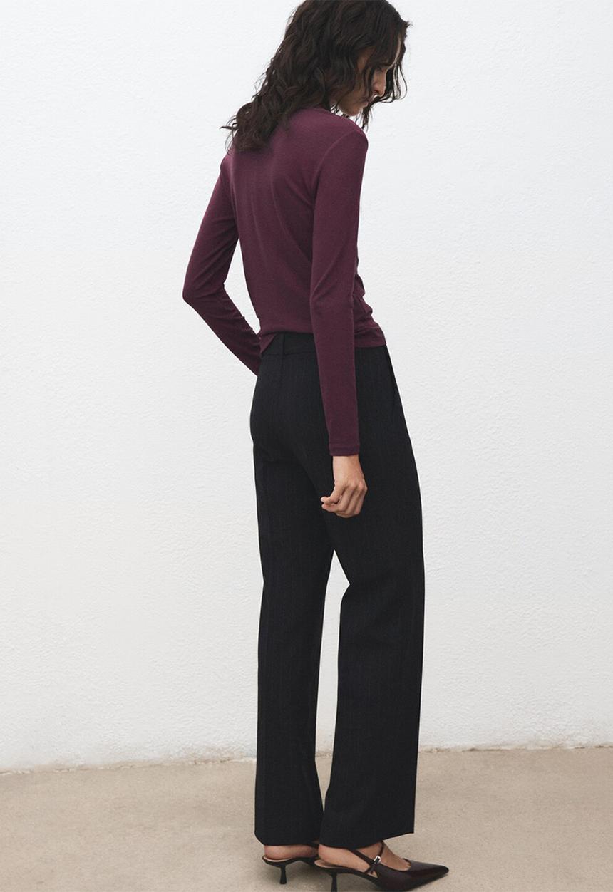 MANGO - T-shirt secondca - dark red