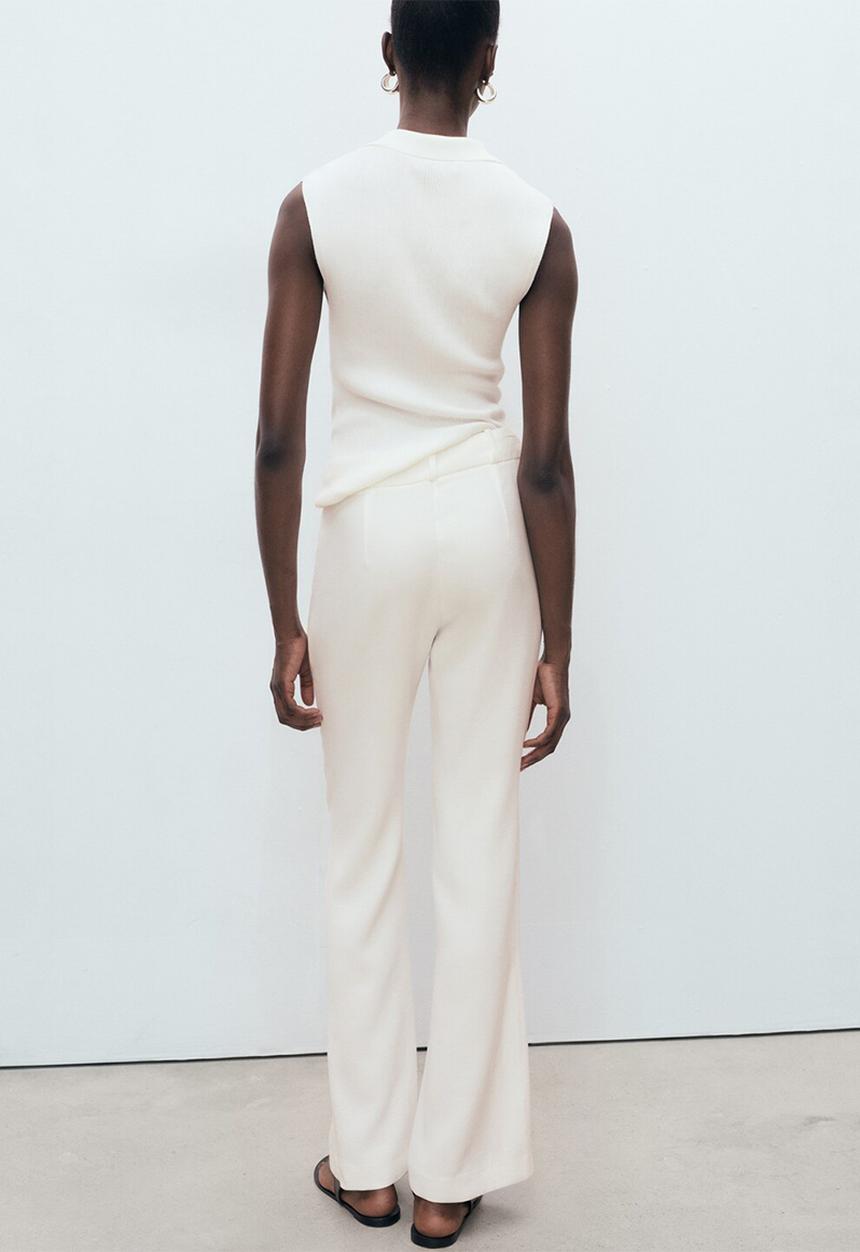MANGO - Trousers naia-h -  white