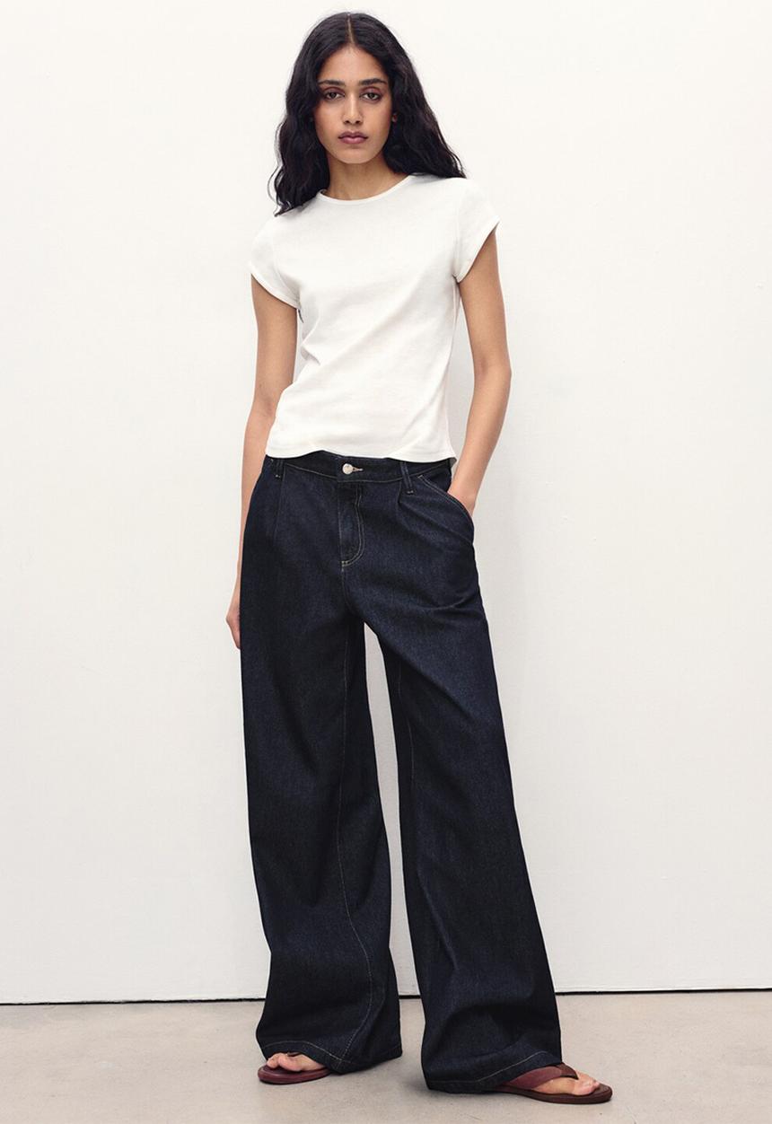 MANGO - T-shirt jani -  white