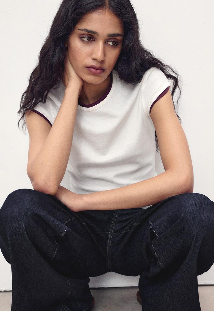 MANGO - T-shirt jani -  white