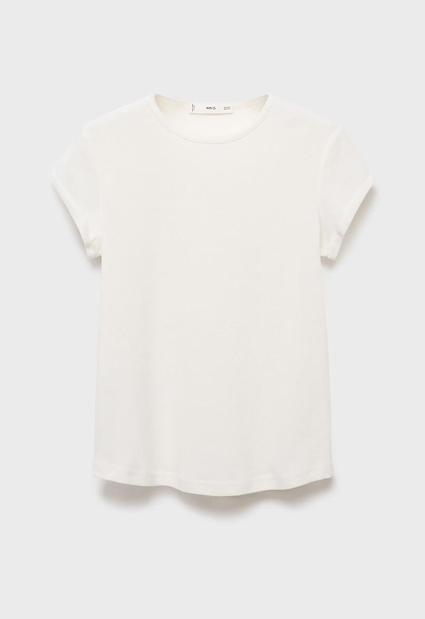MANGO - T-shirt jani -  white