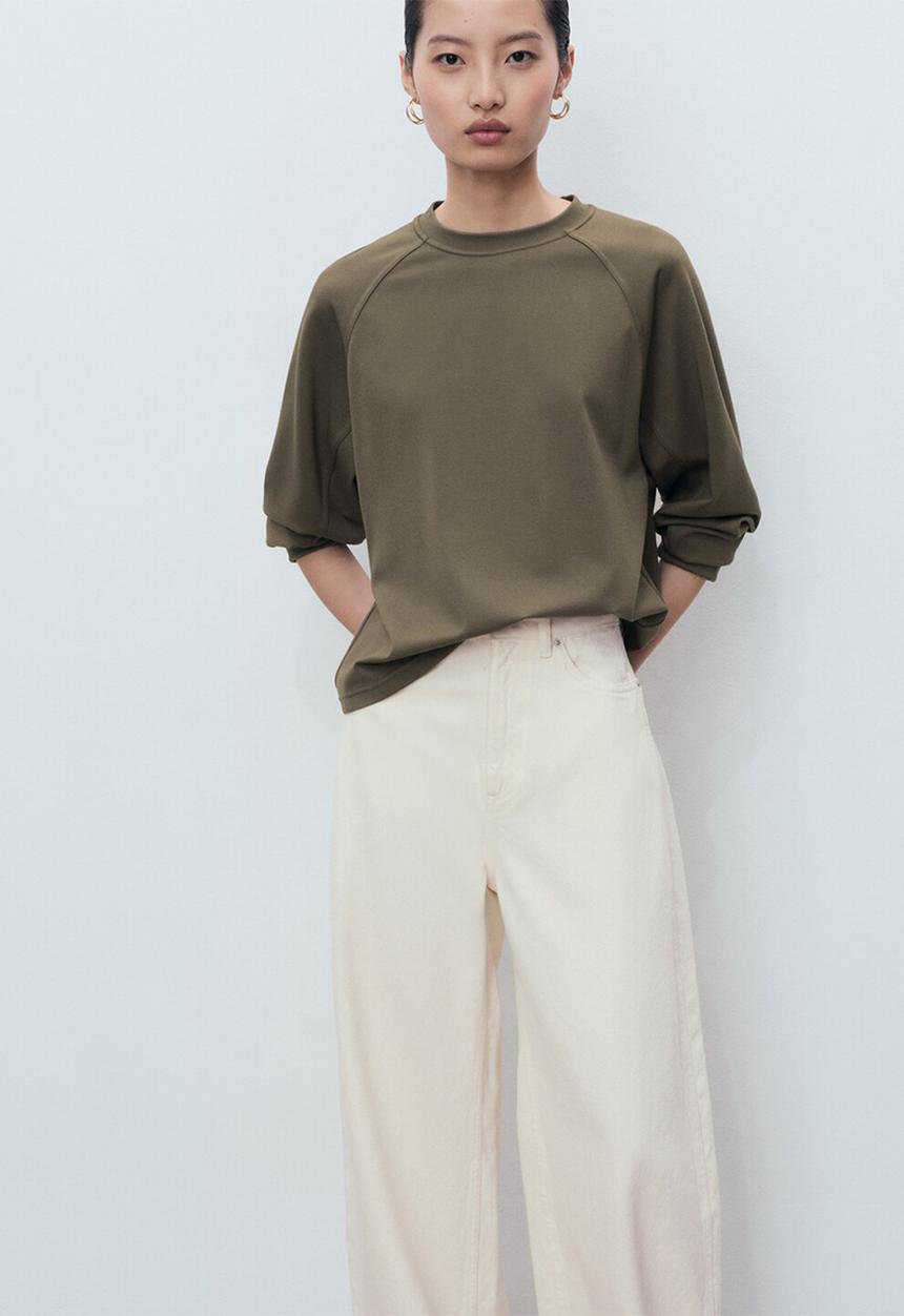 MANGO - Sweatshirt florida - light brown
