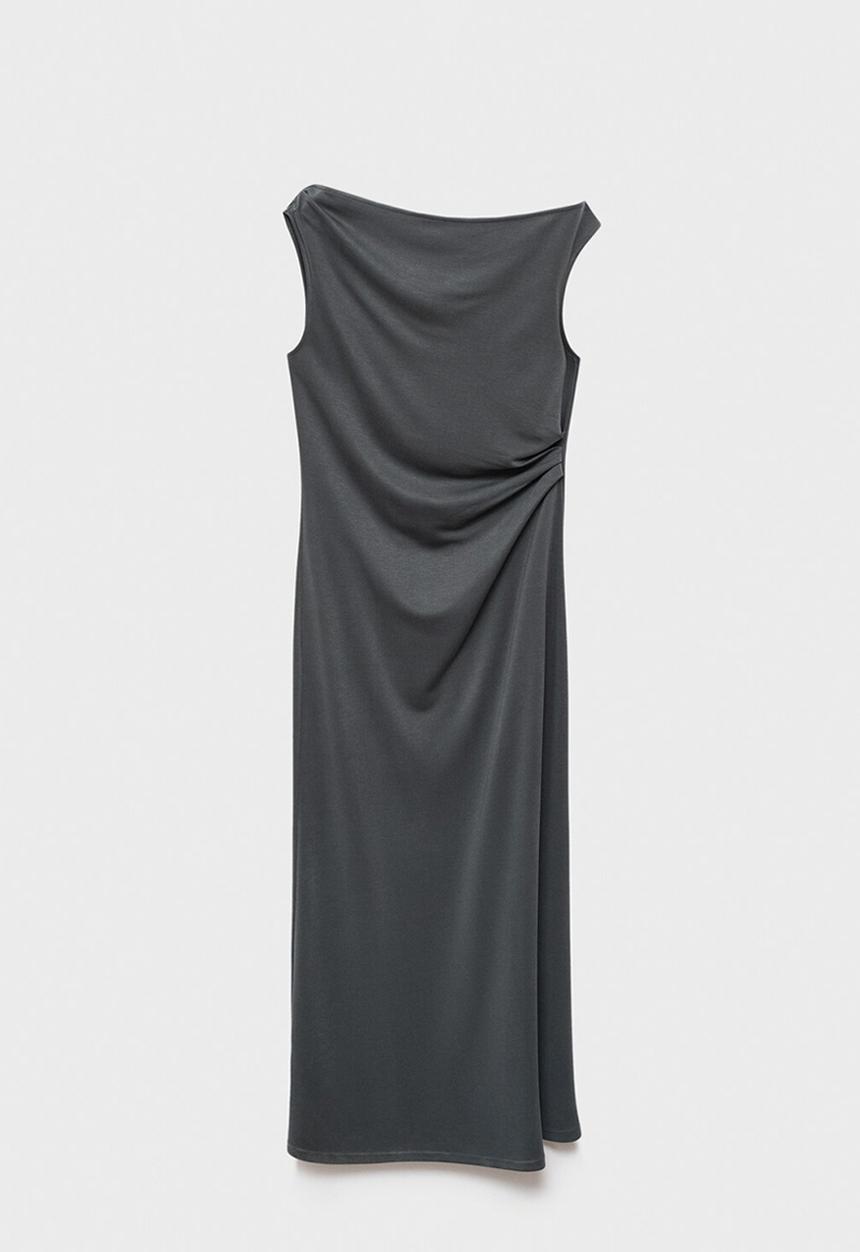 MANGO - Dress cupo -   charcoal