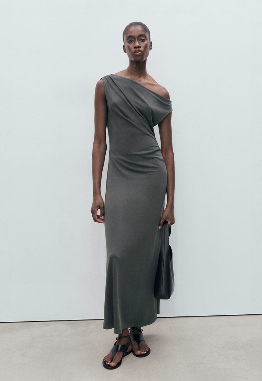 MANGO - Dress cupo -   charcoal