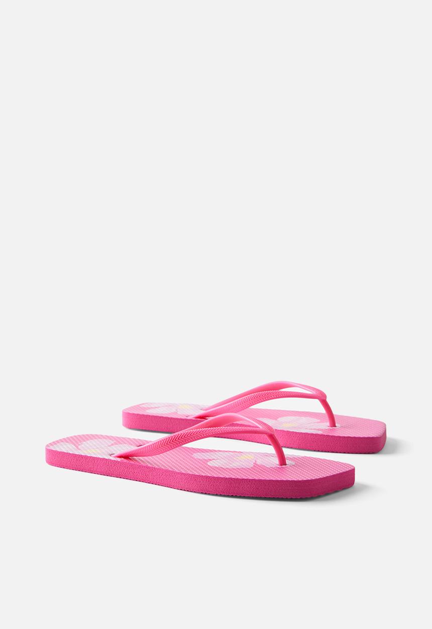 Cotton On - Square toe flip flop - kalea dahlia pink