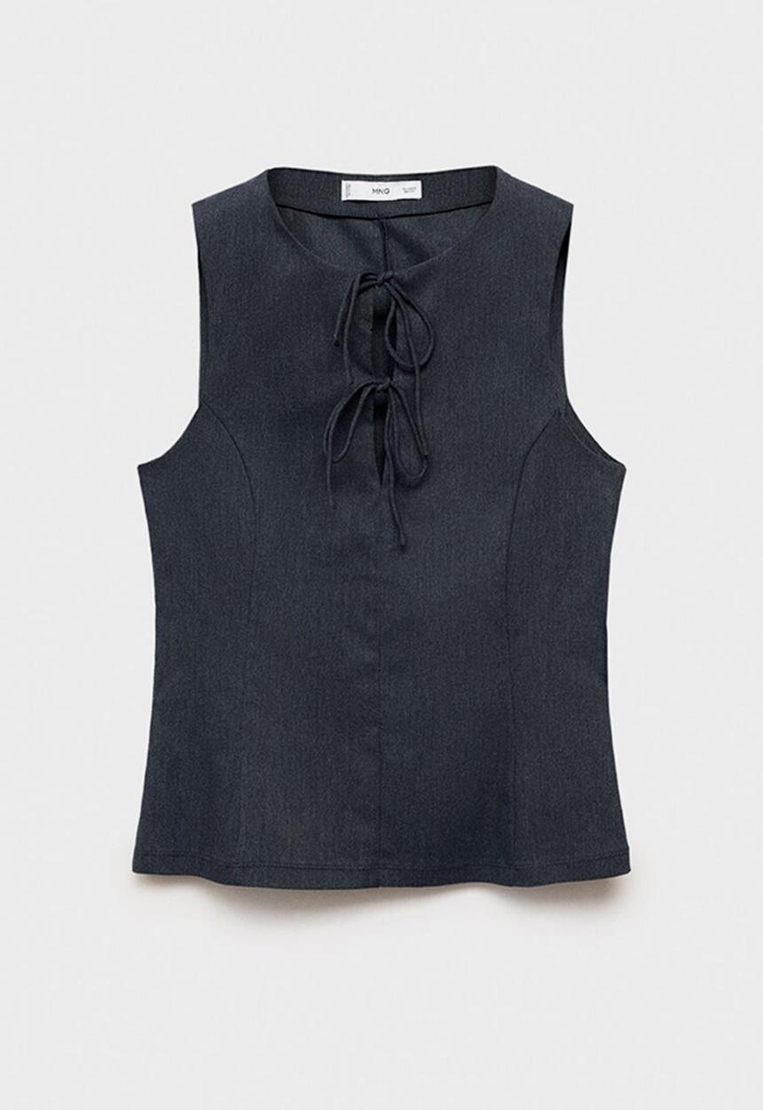 MANGO - Top dena  -  medium blue