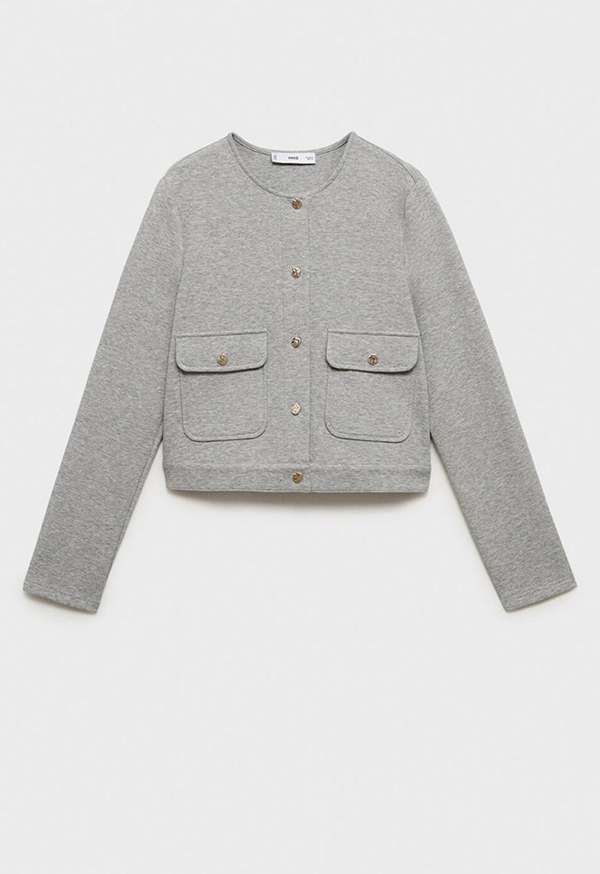 MANGO - Jacket grey-h -  light beige1