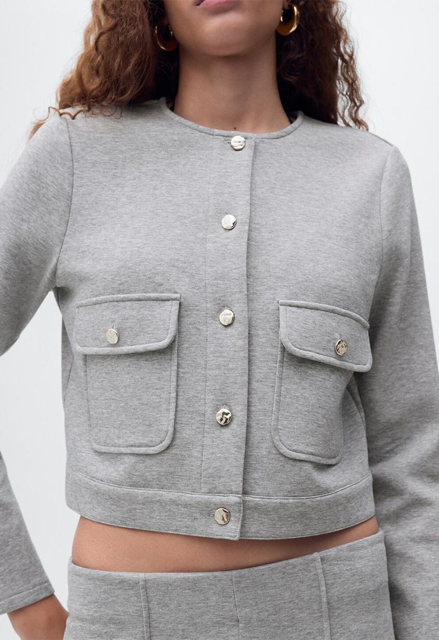 MANGO - Jacket grey-h -  light beige1