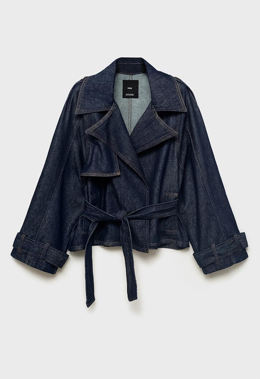 MANGO - Trench mar - open blue