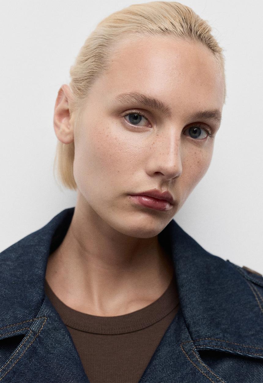 MANGO - Trench mar - open blue