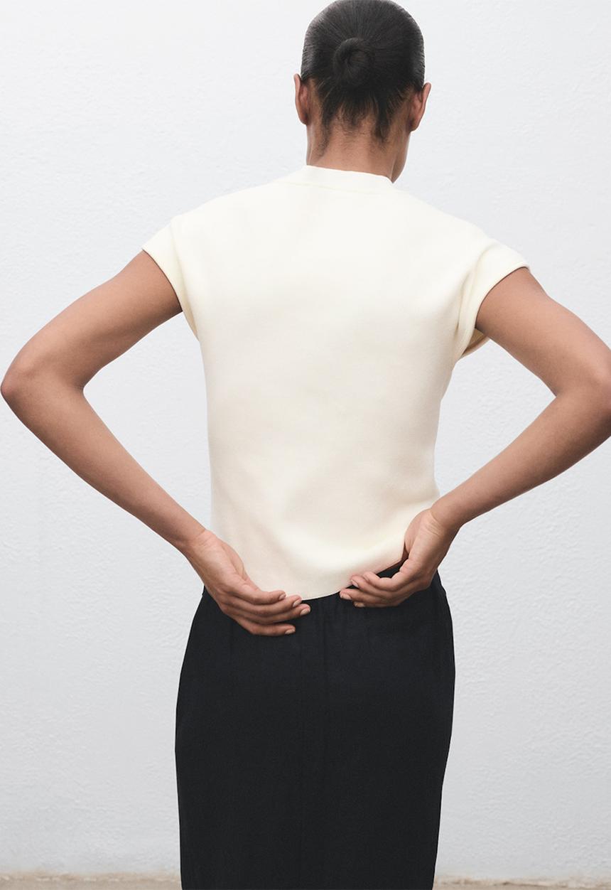 MANGO - Jersey dumin -  white