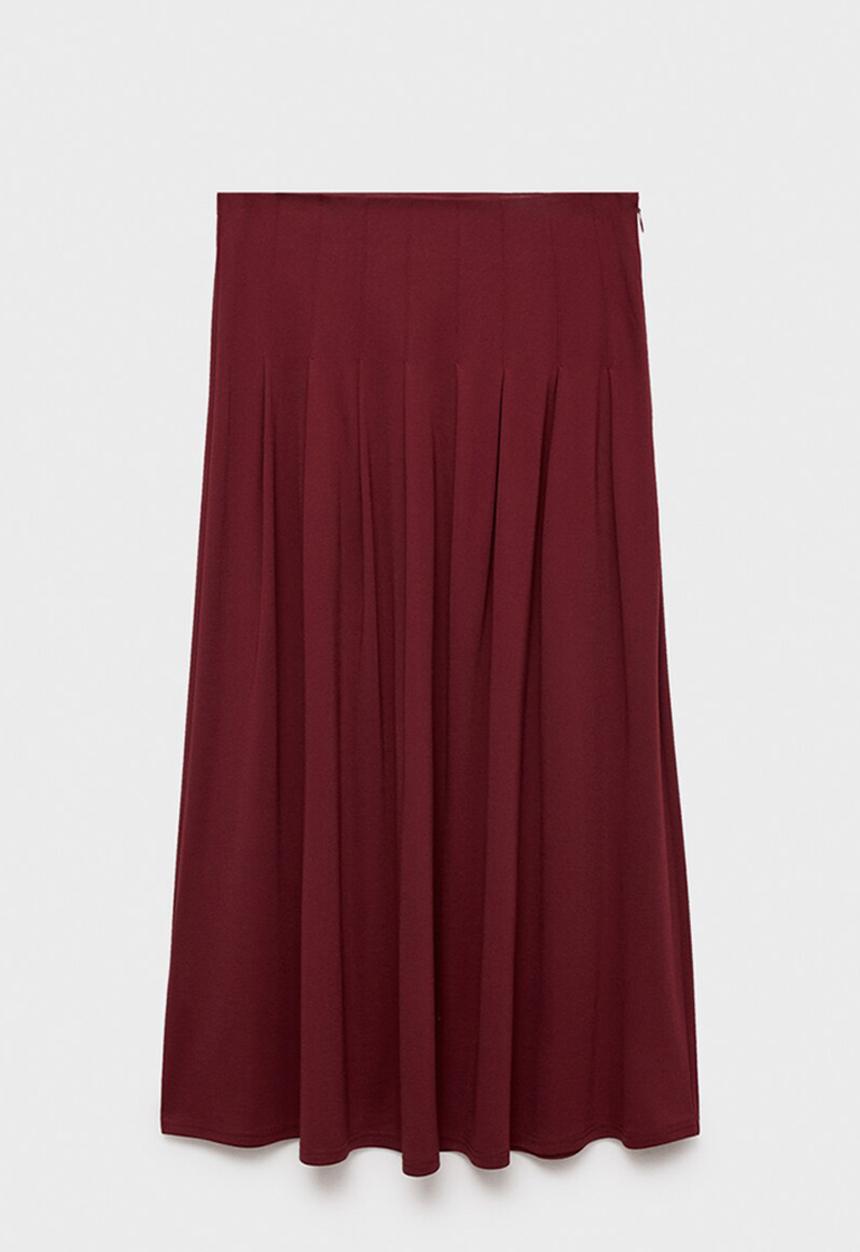 MANGO - Skirt tabla-h -  dark red