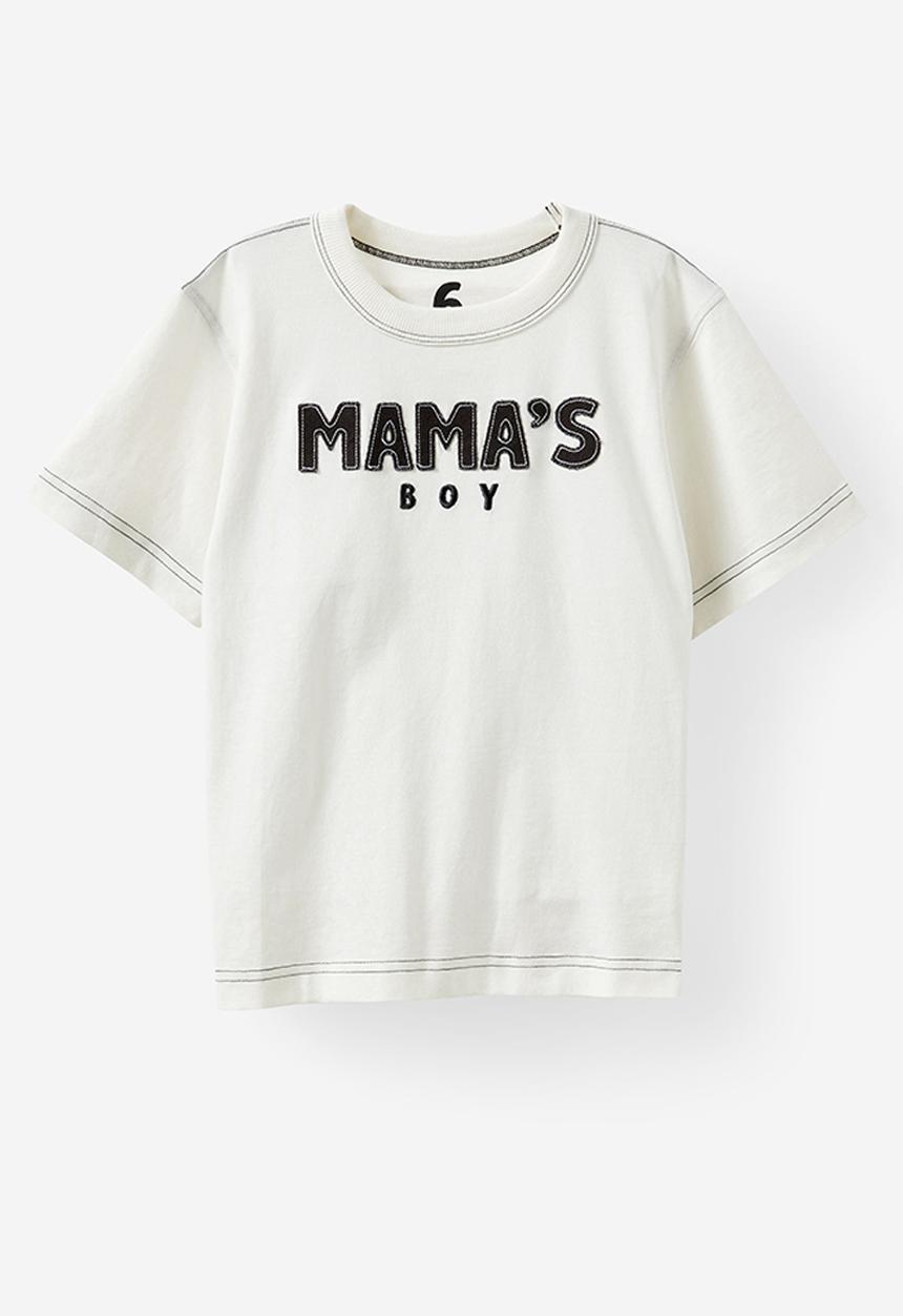Cotton On - Jonny short sleeve graphic print tee - vanilla/mama s boy